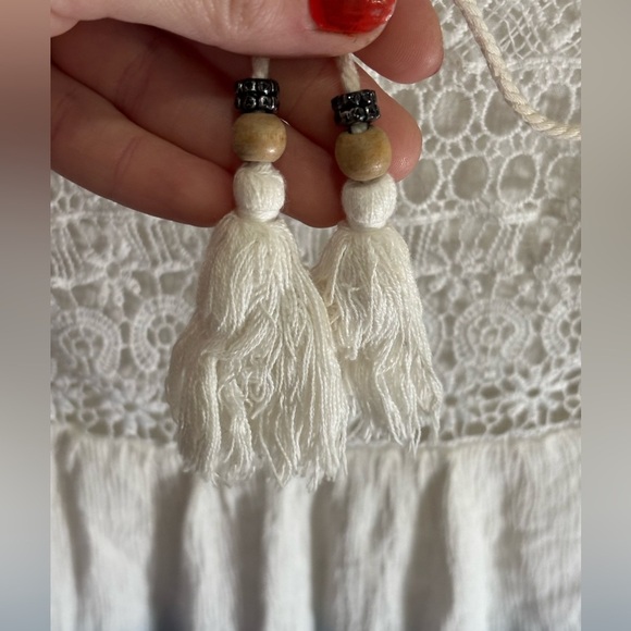 Boho Ombre Tunic Dress with Crochet Lace Detail - Picture 4 of 9